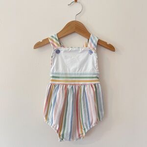 SERENDIPITY Rainbow Striped Crossback Summer Bubble Sunsuit